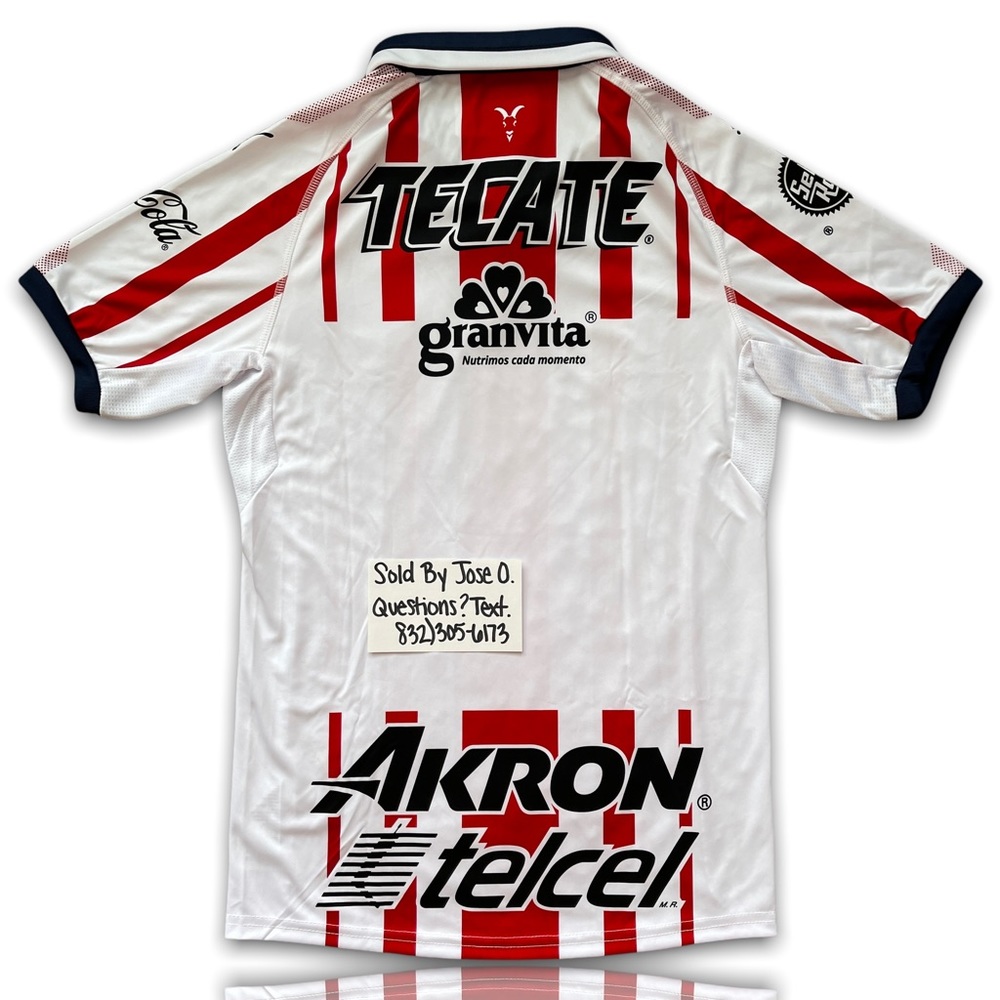 PUMA CHIVAS HOME SHIRT MENS FUTBOL SOCCER JERSEY GUADALAJARA SIZE SMALL RED WHIT - Picture 2 of 10